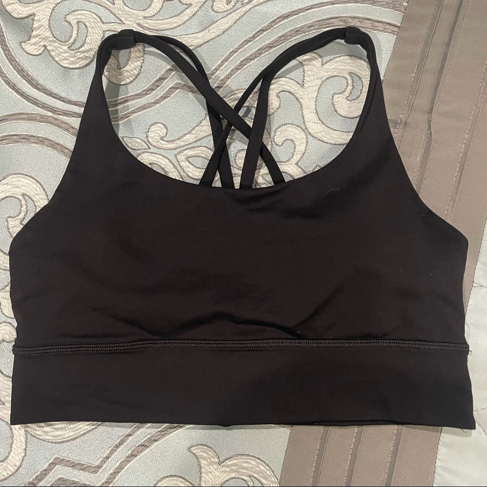 Lululemon Energy Bra Longline Black Size 8